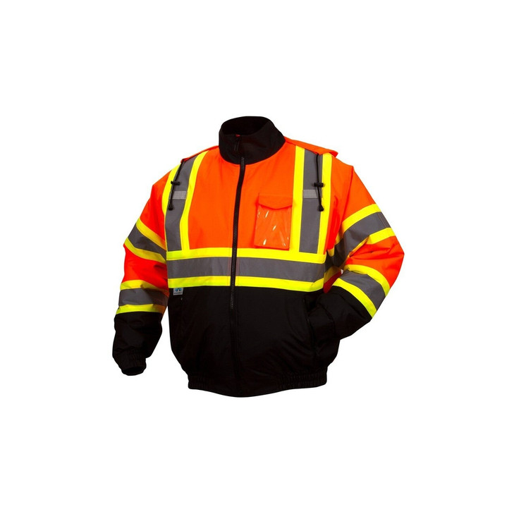 Jacket, RCJ32, Hi-Vis Orange, 2XL, Zipper Front