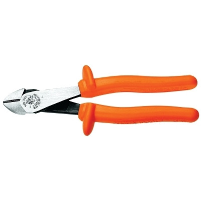 Klein Tools D2288INS Insulated High-Leverage Diagonal Cutter Pliers, 8 in, Bevel
