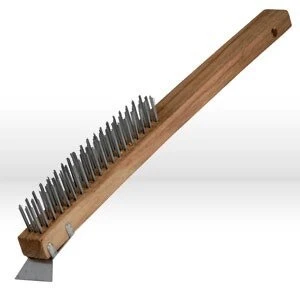 Wire Brush, 14" Wire Brush w/Scraper, Labeled