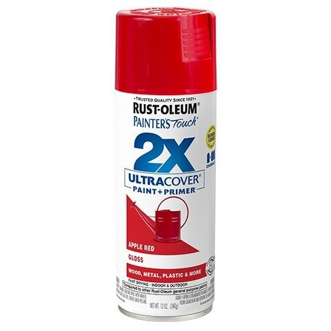 Painter's Touch Ultra Cover 2X, Gloss Apple Red, 12 oz Aerosol