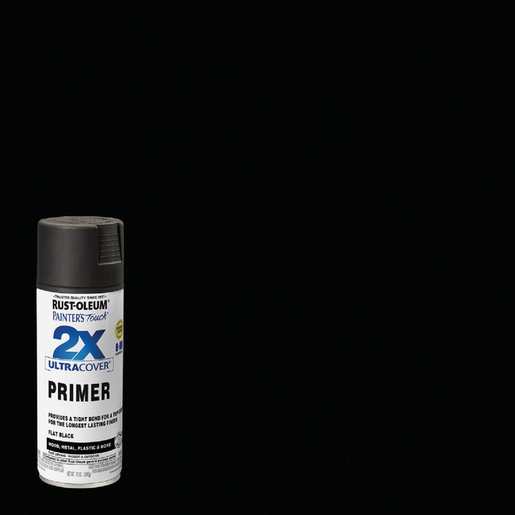 Rust-Oleum Painter's Primer Touch Ultra Cover 2X, Size: 12 oz Aerosol, Color: Black Primer, Model: 249846