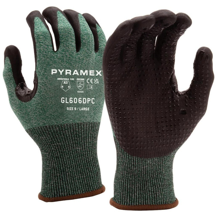 Glove Nitrile 18G A3 Dots Thumb Saddle, 2XL