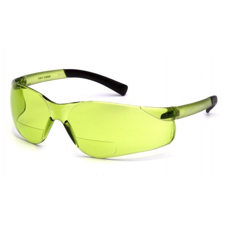 Reader Safety Glasses, Green Lens 1.5 IR, +2.0 Diopter, 6/box