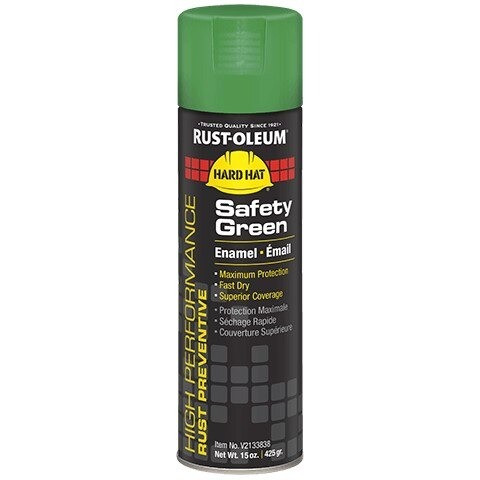 Spray Paint, V2100, 15 oz, Aerosol, Spray, Safety Green
