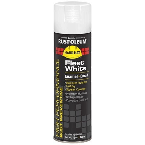 Spray Paint, V2100, 15 oz, Aerosol, Spray, Fleet White