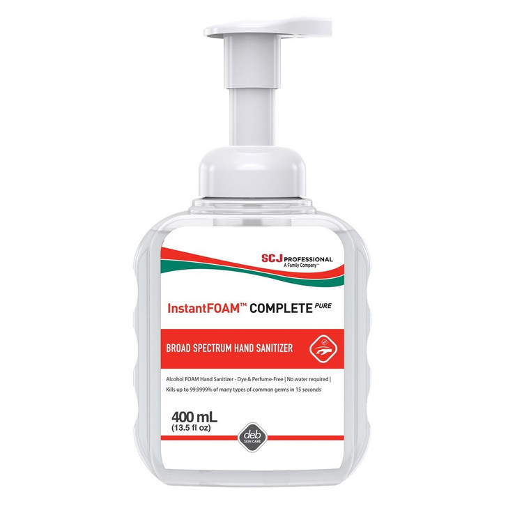 Hand Sanitizer, InstantFOAM, 400 ml, Pump, Clear, 6/CS