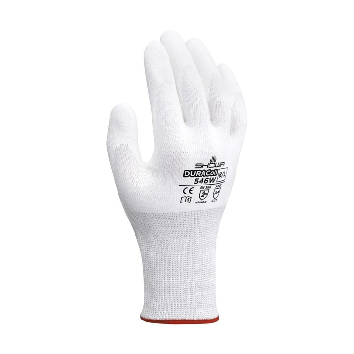 Cut Resistant Glove, Large, A3 Cut, White, 10 L