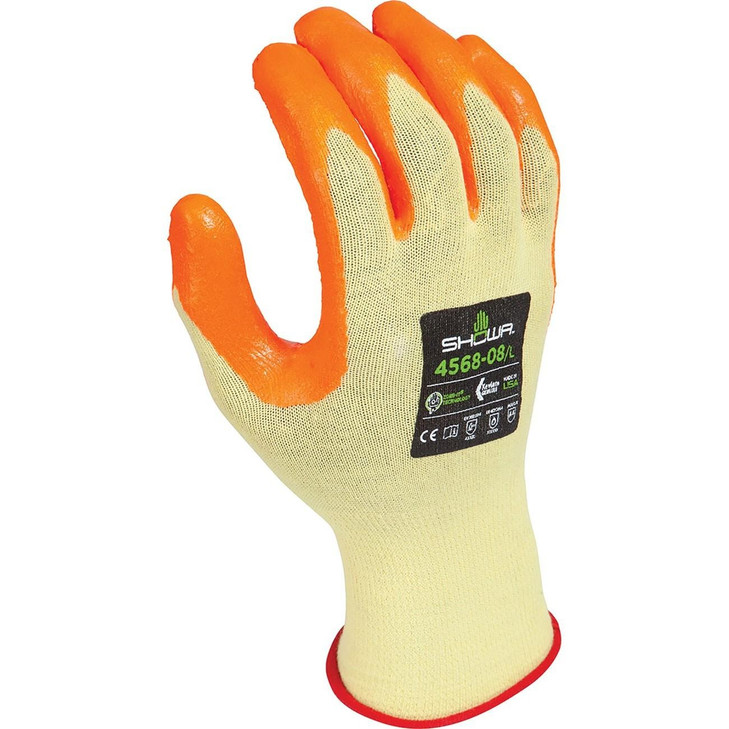 Cut Resistant Glove, Medium, A4 Cut, Nitrile, Yellow, 9.75 L