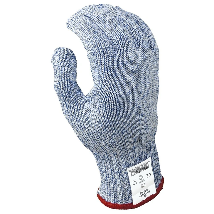 Cut Resistant Glove, Medium, A6 Cut, Blue/White, 10 L