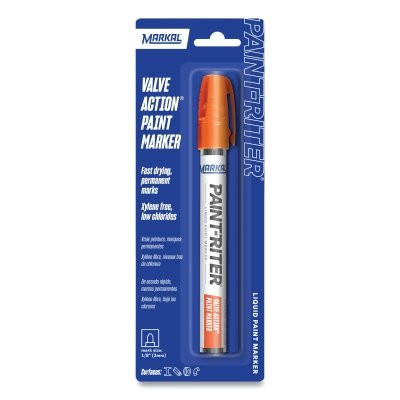 Markal 96807 PAINT-RITER VALVE ACTION Paint Marker, Orange, 1/8 in Tip, Medium
