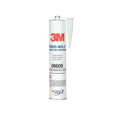 3M 08609 Window-Weld Super Fast Urethane Adhesive 10.5 Fl Oz Cartridge Black