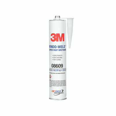 3M 7000028403 Windo-Weld Super Fast Urethane Adhesive, 10.5 fl oz, Cartridge, Black