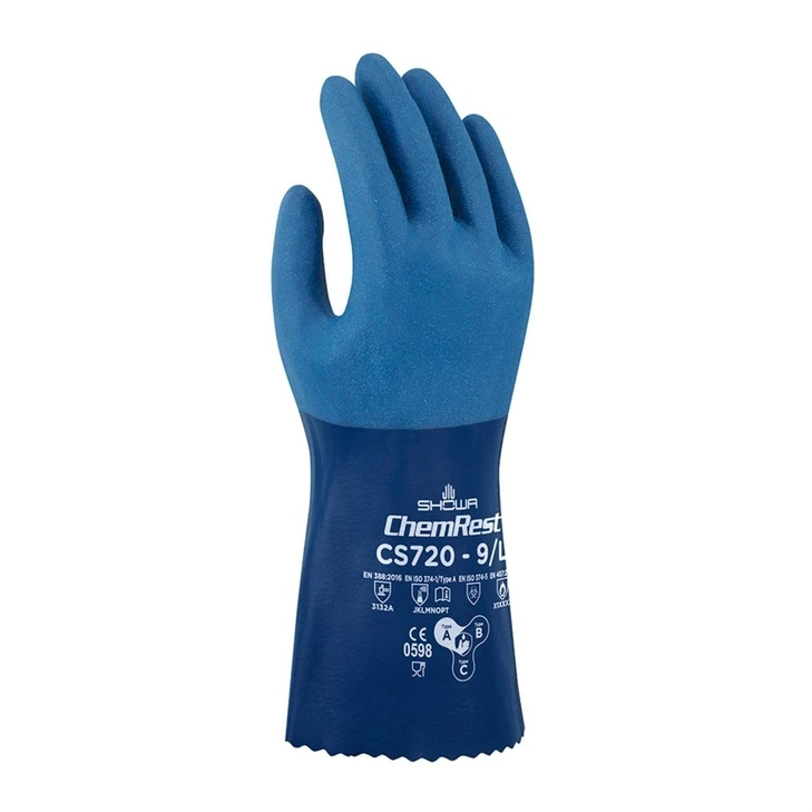 Chemical Resistance Glove, ATLAS, X-Large, 12.5 L, Blue