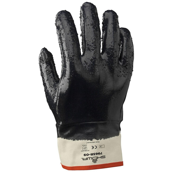 Cut Resistant Glove, Medium, Nitrile, Navy, 10 L
