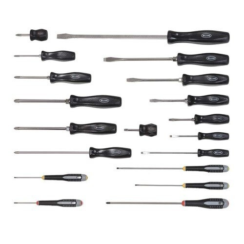 Screwdriver Set, Black Oxide Tip, 19 Pieces
