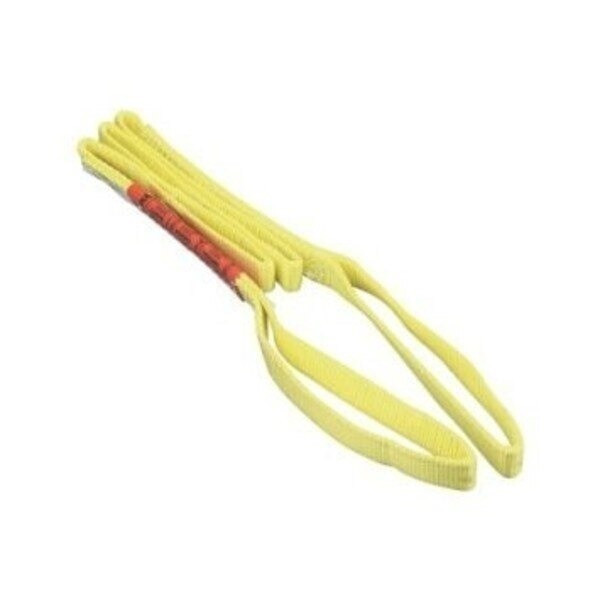 S-Line 20-EE1-9802X6, 1-Ply 2-Inch X 6-Foot Flat Eye To Eye Sling, Yellow Polyester Webbing, 6400 lb capacity, priced/sold per each (not avail in 8 foot)