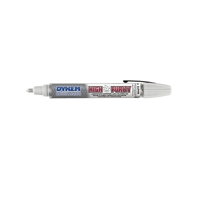 DYKEM 44729 High Purity Marker, White, Medium, Threaded Cap