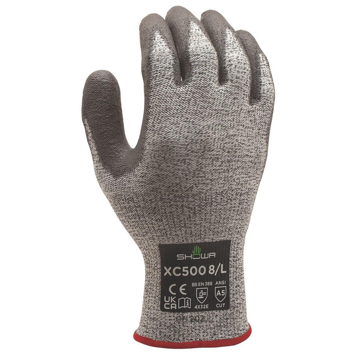 Cut Resistant Glove, Medium, A5 Cut, Gray, 10 L