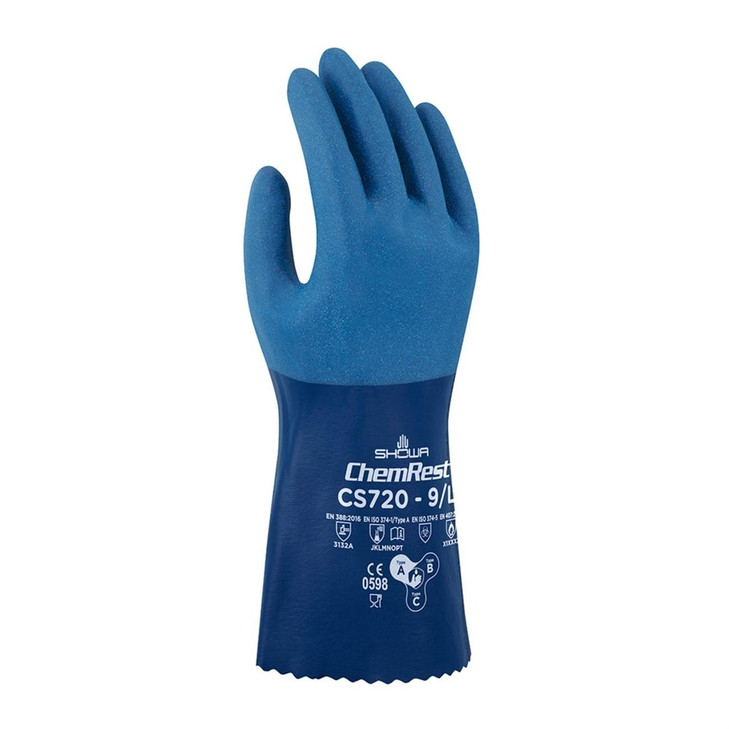 Chemical Resistance Glove, ATLAS, 2X-Large, 12.5 L, Blue