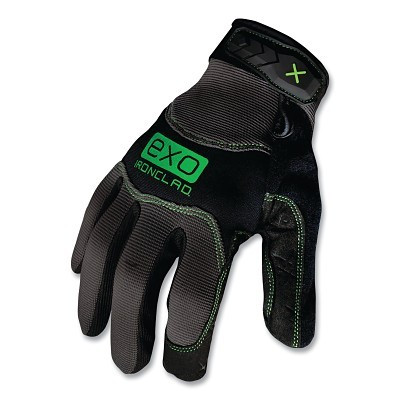 Ironclad EXO2-MWR-03-M Exo Pro Water Resistant Gloves, Synthetic Suede, Medium, Black/Gray