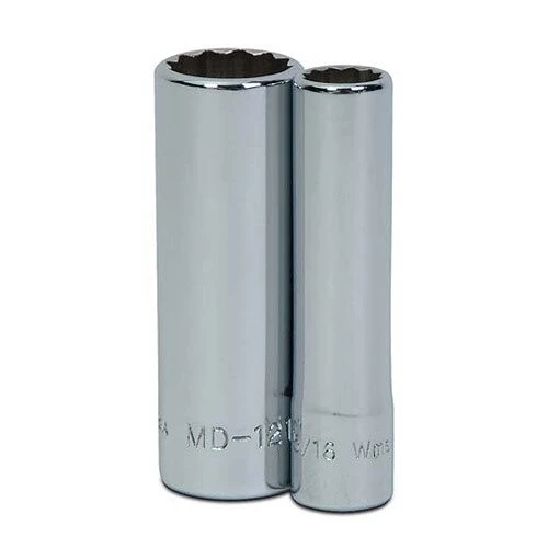 Socket, 2 Inch OAL, Deep, 1/4 Inch Dr, 7/16 Inch Size
