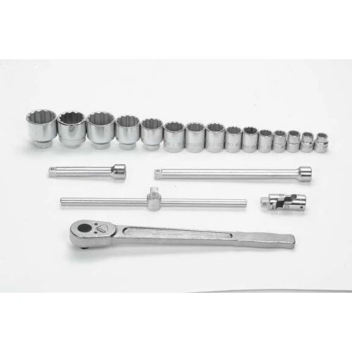 Socket, 2 Inch OAL, Shallow, 3/4 Inch Dr, 19 MM Size