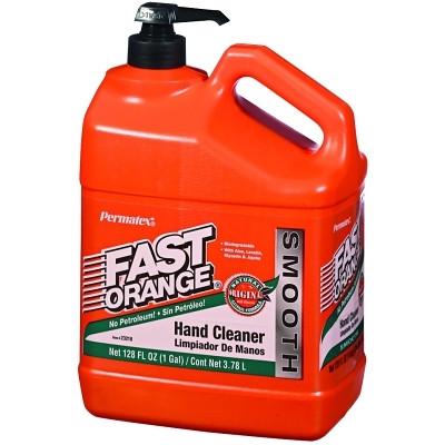 Permatex 23218 Fast Orange Smooth Lotion Hand Cleaner, Citrus, Bottle w/Pump, 1 gal
