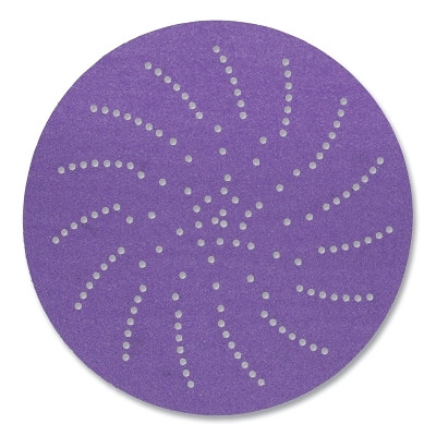 3M 7100066701 Xtract Cubitron II Hookit Clean Sanding Paper Disc 732U, Precision-Shaped Ceramic, 5 in dia x NH, 220+ Grit, Die 500LG