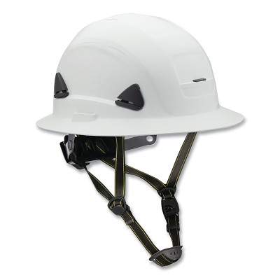 Fibre-Metal by PIP CSH12001 Climbing Style Full Brim Safety Helmet, Type II, Class E, Ratchet Suspension, Non-Vented, White