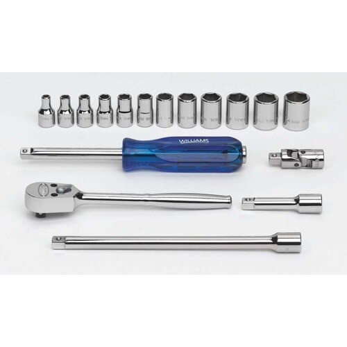 Socket/Tool Set, 15 Pieces, High-Grade Chrome Vanadium Steel