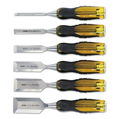 Stanley 16-971 FatMax Short Blade Wood Chisel Set 6 Piece 9 In Long