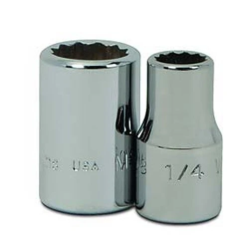 Socket, 7/8 Inch OAL, Shallow, 1/4 Inch Dr, 3/8 Inch Size