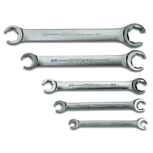 Williams Flare Nut Wrench Set. 5-Pcs