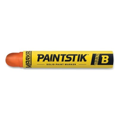 Markal 80224 Paintstik Original B Solid Paint Marker, 11/16 in dia, 4-3/4 in L, Orange