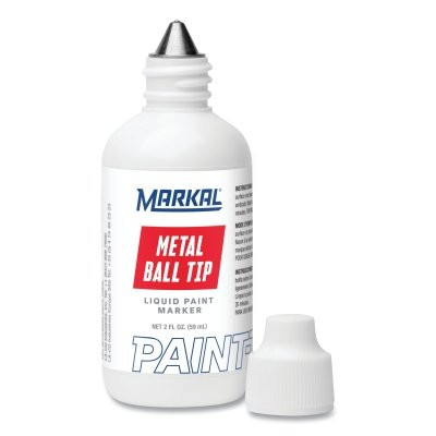 Markal 84622 Ball Paint Marker Non-Drip Paint, Red, 1/8 in Tip, Metal Ball Point