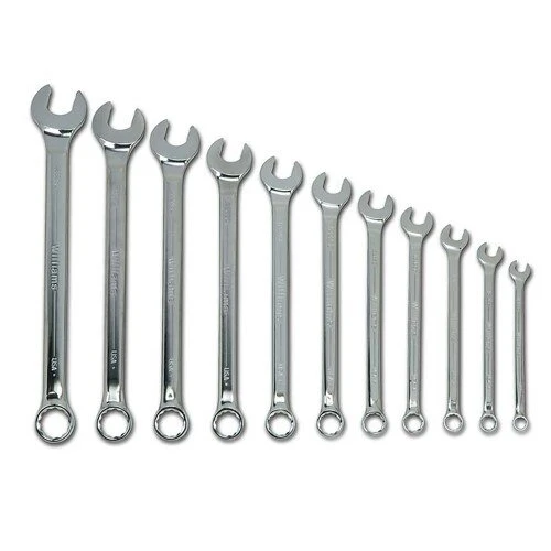 Williams Combination Wrench Set, Finish: Satin, Set Qty: 16 Pieces, Sizes: 1-5/16 through 2-1/2, Packaging Qty: 1 set per case