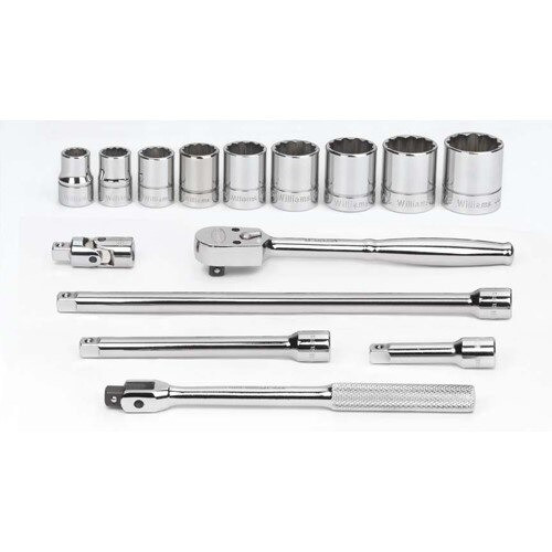 Socket/Tool Set, 15 Pieces, 12-Point, 3/8 Inch Dr