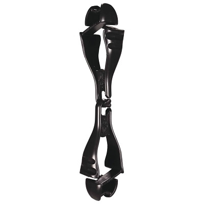 Ergodyne 19112 Squids 3400 Glove Clip Holder with Dual Clips, Black
