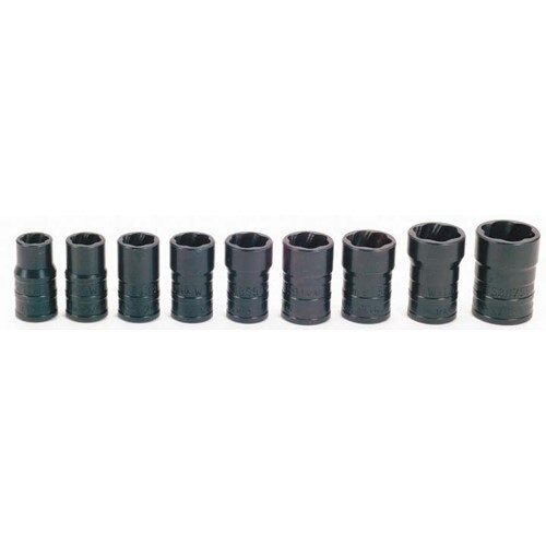Socket Set, 9 Pieces, 3/8 Inch Dr, 3/8 Inch Size