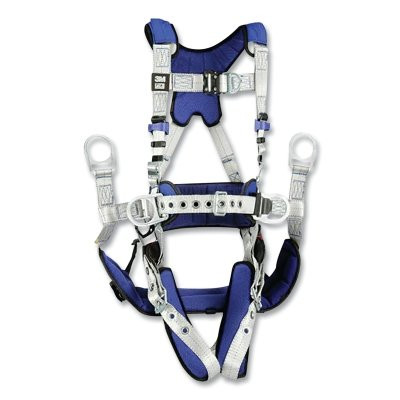 DBI-SALA 70804544446 ExoFit X100 Comfort Tower Climbing Safety Harness, Back/Front/Hip D-Rings, Small, Quick-Connect/Tongue Buckle