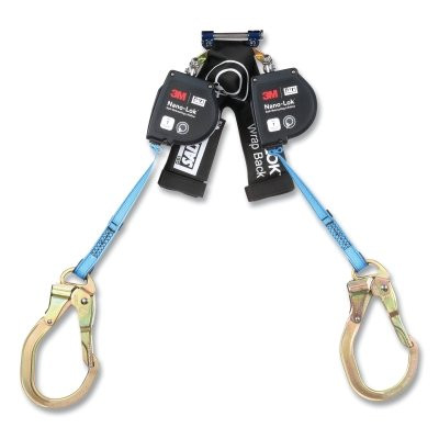 DBI-SALA 7012818585 Nano-Lok Wrap Back Self Retracting Lifeline, 8 ft, Tie-Back Rebar Hook, 420 lb, Twin Leg