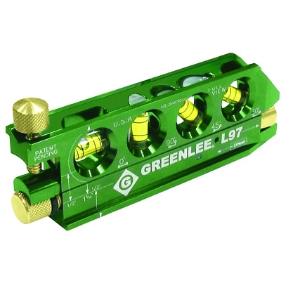 Greenlee L97 Mini-Magnet Laser Level, 5.63 in L, 80 yd Range, 4 Vials, Aluminum