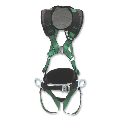 MSA 10206161 V-FORM+ Full-Body Harness, Construction, Back D-Ring, Std, QC Chest/Tongue-Buckle Leg Straps, Shoulder/Waist Padding