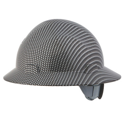 Jackson Safety 20600 BLOCKHEAD FG Full Brim Hard Hat, 4 point 370 Speed Dial, Non-Vented, Black/Gray