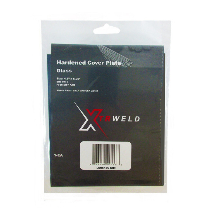XTRweld Filter Plate, SH 9 4.5x5.25" Glass Each in Hang Bag