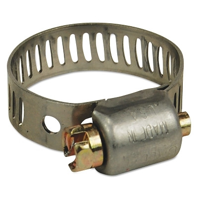 Dixon Valve MH6 MH Series Miniature Worm Gear Clamp, 7/16 in to 25/32 in Hose, 5/8 in dia, 5/16 in W, SAE 300 Series Stainless Steel