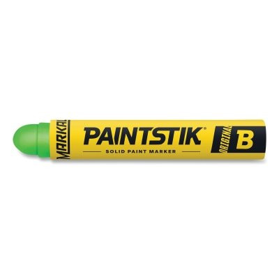 Markal 82836 Paintstik Original B Solid Paint Marker, 11/16 in dia, 4-3/4 in L, Fluorescent Green