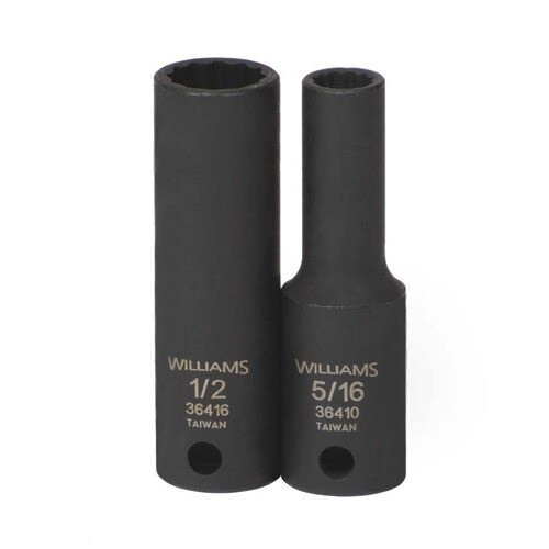 Socket, 2 1/2 Inch OAL, Deep, 3/8 Inch Dr, 3/8 Inch Size