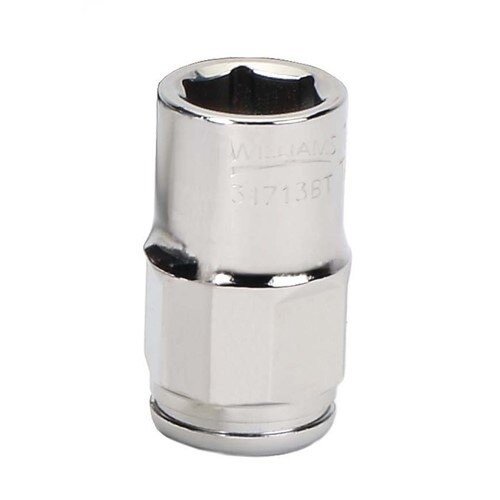 Socket, 1 7/16 Inch OAL, Bolt Thru, 3/8 Inch Dr, 8 MM Size