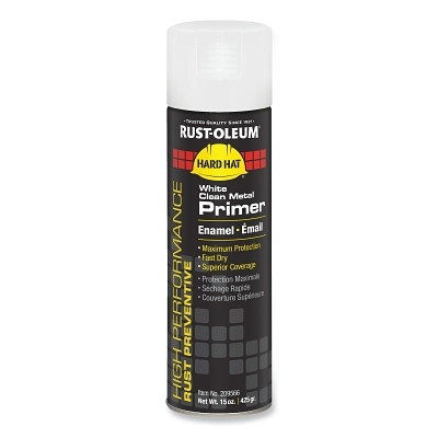 Rust-Oleum 209566 High Performance V2100 System Enamel Aerosol, 15 oz Can, White Clean Metal, Primer
